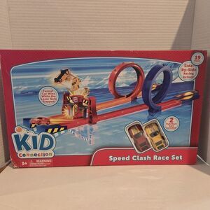 Kid Connection Speed Clash Race Set 19 Pieces 2015 Pull-back‎ Cars Included Nos